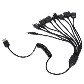 10 v 1 Multifunkční Multi Pin Kabel Nabíječka Adaptér USB Kabel Datový kabel Kabel USB Kabel pro Přenos Dat, Univerzální