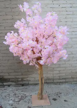 1m 2m 1,5 m bílé Umělé Třešňové Květy Stromu Simulace Falešné Broskve, kteří Chtějí Stromy pro domácí výzdoba Svatební Dekorace Deco
