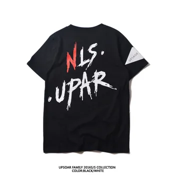 2019 Nové Streetwear Styl Graffiti Letter Tištěné T-košile, Letní Harajuku Letní Urban Oblečení Topy Tees Černá Bílá S-XXL Top