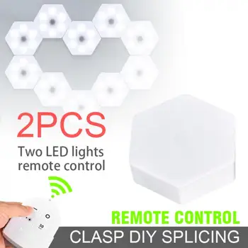 2ks 6 LED Bezdrátový Noční Světlo + Dálkové Ovládání s Dotykovým Spínačem a 2 Režimy Světla DIY Sestřih pro Skříňky / Nástěnné Dekorace