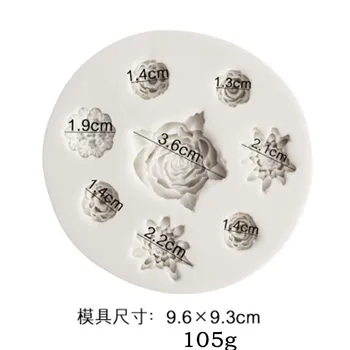 Cukr květ, silikonové formy, růže Daisy dekorace, tekutý silikon flip cukru plísní, chryzantéma a floret série WMJ-941