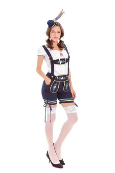 Dospělé Ženy Oktoberfestu Kožené Kalhoty Kostým Německých Bavorské Pivo, Dívka Bar Uniformy Sexy Pivo Služka Kostým