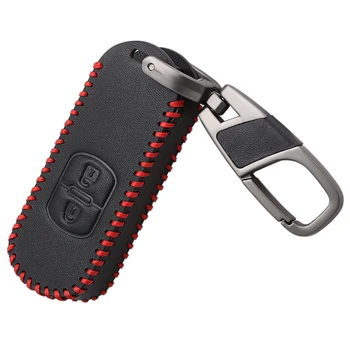Dálkový ovladač Smart Auto Klíče Případě Pro Mazda 2 3 5 6 8 CX5 CX7 CX9 M2 M3 M5 M6 GT Kožené Klíčenka Klíčenky Držák na Klíče Kryt Taška