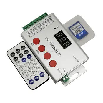 H802SE plné barev LED řadič, 4 Porty Řídit 6144 Pixelů, čtyři stand-alone ovladač, IR Bezdrátový Ovladač , DMX512 controller