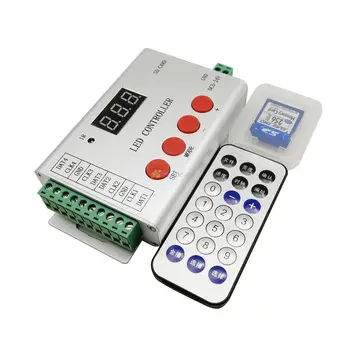 H802SE plné barev LED řadič, 4 Porty Řídit 6144 Pixelů, čtyři stand-alone ovladač, IR Bezdrátový Ovladač , DMX512 controller