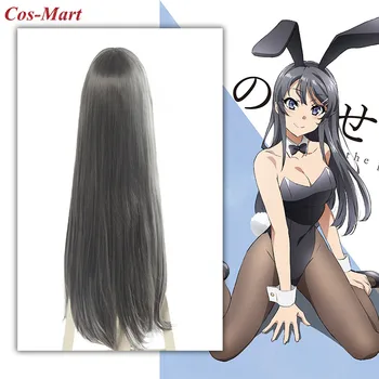 Hot Prodej Paruky Prop! Anime Sakurajima Mai Cosplay Bunny Girl Tmavě Šedé Vlasy Vysoce Regenerační Roli Hrají Doplňky