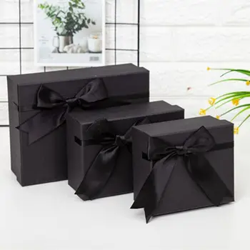 Motýlek Elegantní Černé Dárkové Krabičce Eco-friendly Vysoce kvalitní Karton pro Svatby, Narozeniny Drží Šperky, Bonbony, Malé
