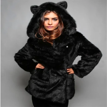 Nové kožešiny velkoobchod nový kabát s kapucí fox kožešiny imitace kožešiny kabát