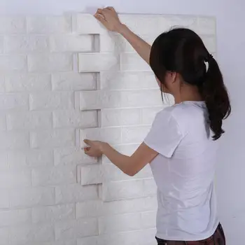 Sada Samolepky na Zeď 3D Cihla Tapety Dekor Pěny Vodotěsné stěn Tapety pro Děti, Obývací Pokoj DIY Pozadí