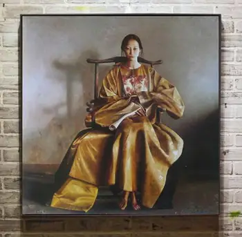 T-251 ručně malovaný obraz na plátno slavný umělec lv Jian Jun elegantní žena hezké malování pro Domácí Pokoj Dekorace na zeď