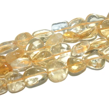 Velkoobchod Přírodního Kamene 5-12MM Nepravidelné Žluté Citríny Crystal Kámen Korálky Pro Výrobu Šperků DIY Náramek, Náhrdelník Materiál