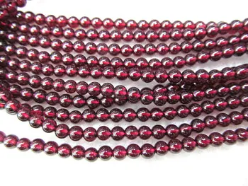 Vysoce kvalitní 2-12mm originální granát gemstoner kulatý míč crimsone červená Vínová šperky korálky