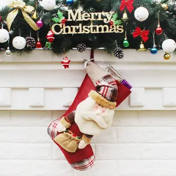 Vánoce Visí Přívěsek Dárek Candy Taška Vánoční Ponožky Santa Claus Sněhulák Elk Roztomilé 2018 Vztahuje Na Domácí Dodávky Festival