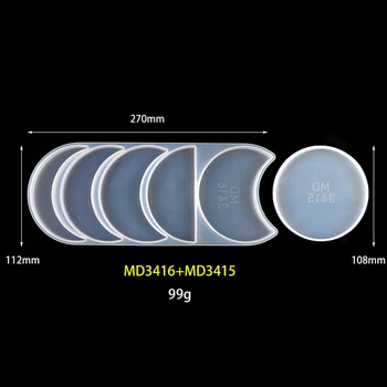 Zatmění měsíce Pryskyřice Formy Astronomie Crescent Moon Fáze DIY Silikonové Pryskyřice Formy